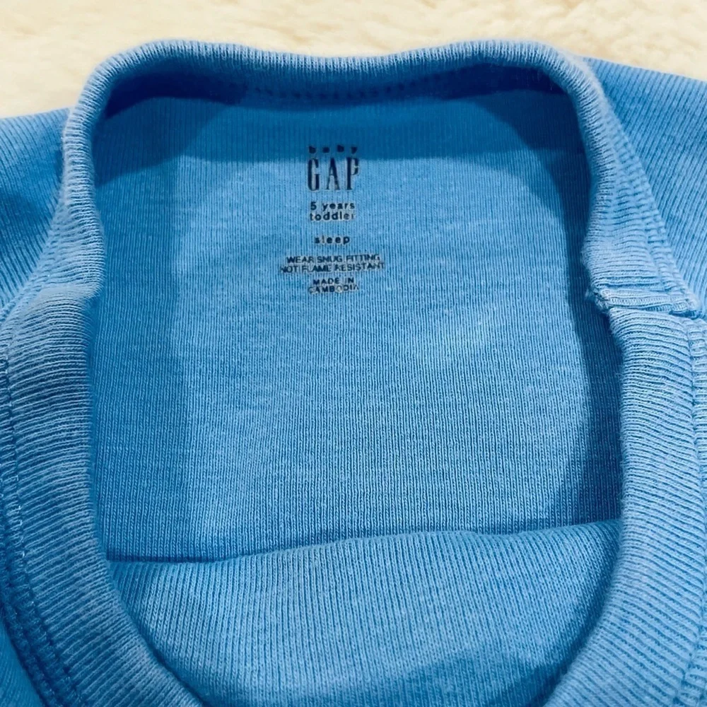 Baby Gap Blue Sun Clouds Rainbow Print 2 Piece Pajama PJ Set Unisex Toddler 5T